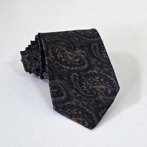Gianfranco Ferre VTG Silk Tie Italy Floral Paisley Print Boho Party W3 L56 Inch